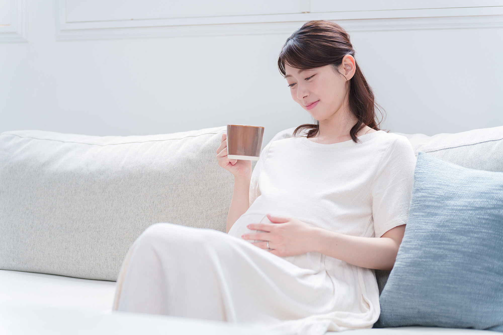 妊婦さんが休憩している様子